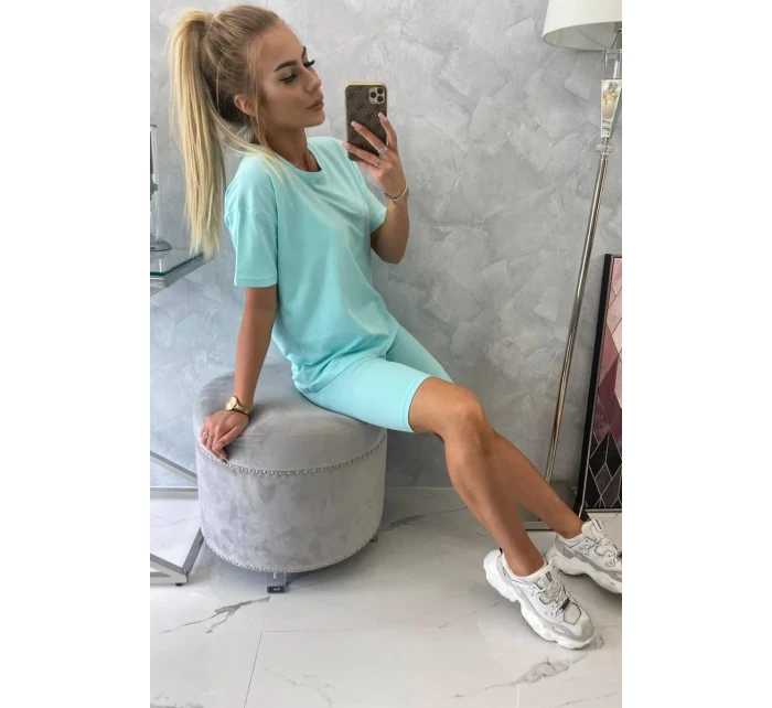 Mátový set top+legíny