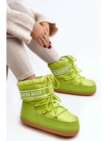 Dámské vázané sněhové boty olivové model 21642412 - Boto