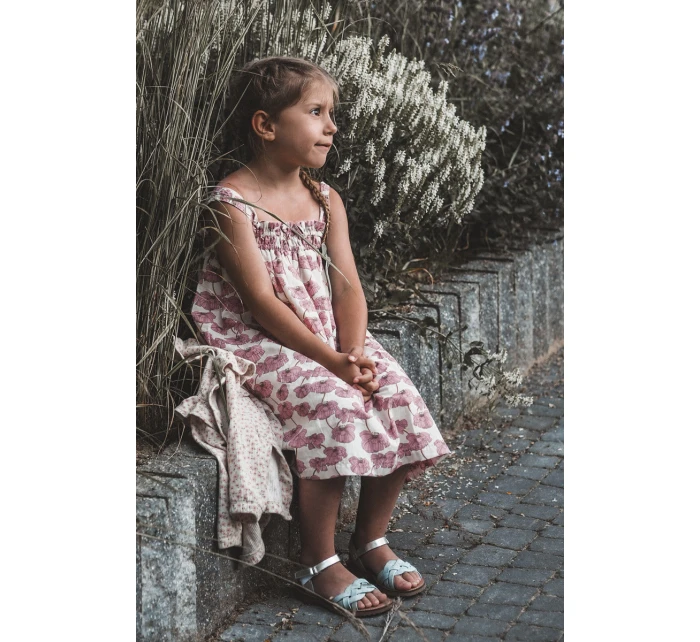 Dětské sandálky se suchým zipem s propletenými pásky modré Dianttha Dětské sandálky se suchým zipem s propletenými pásky modré Dianttha