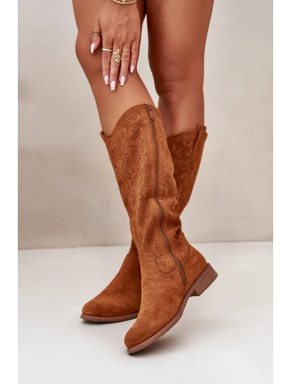 Dámské Kozačky Camel model 21668237 - S.Barski Dámské Kozačky Camel model 21668237 - S.Barski