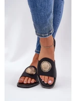 Pantofle Na Podpatku S Dekorací Černé model 21685588 - Boto Pantofle Na Podpatku S Dekorací Černé model 21685588 - Boto