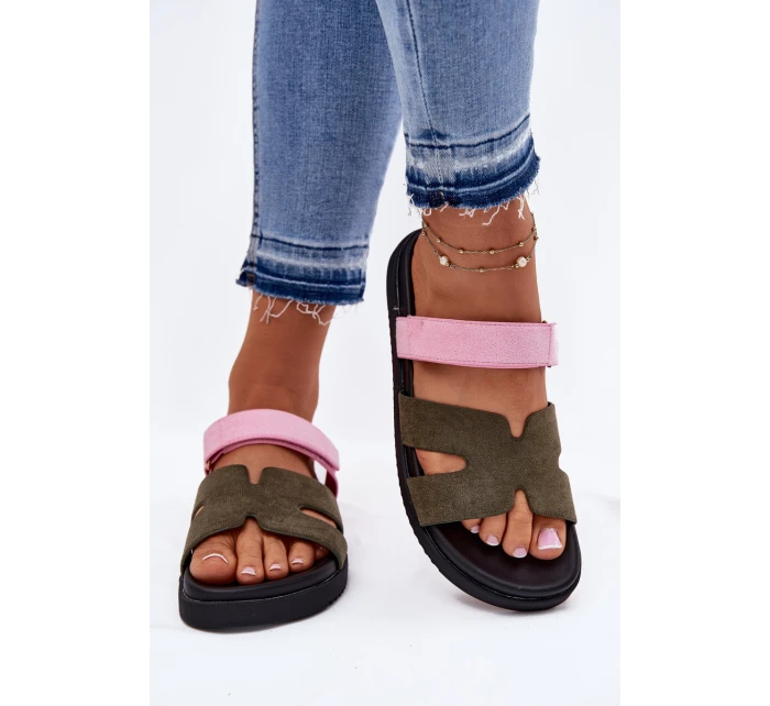 Dámské Pantofle Na Suchý Zip model 21697746 - VINCEZA