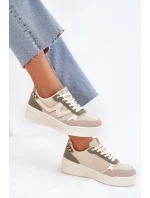 Dámské Tenisky Na Platformě Leopardí Béžové model 21702047 - Boto Dámské Tenisky Na Platformě Leopardí Béžové model 21702047 - Boto