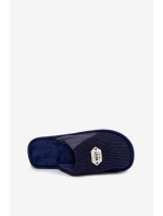 Pánské pantofle s nášivkou tmavě modré model 21793933 - Boto Pánské pantofle s nášivkou tmavě modré model 21793933 - Boto