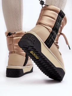 Dámské sněhule se silnou podrážkou, Vegan D.Franklin béžová