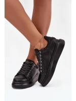 Dámské kožené tenisky GOE – černé Dámské kožené tenisky GOE – černé