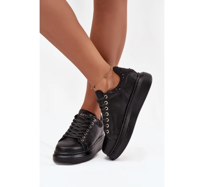 Dámské kožené tenisky GOE – černé Dámské kožené tenisky GOE – černé