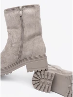 Exkluzívní kotníčkové boty šedo-stříbrné dámské platforma Exkluzívní kotníčkové boty šedo-stříbrné dámské platforma