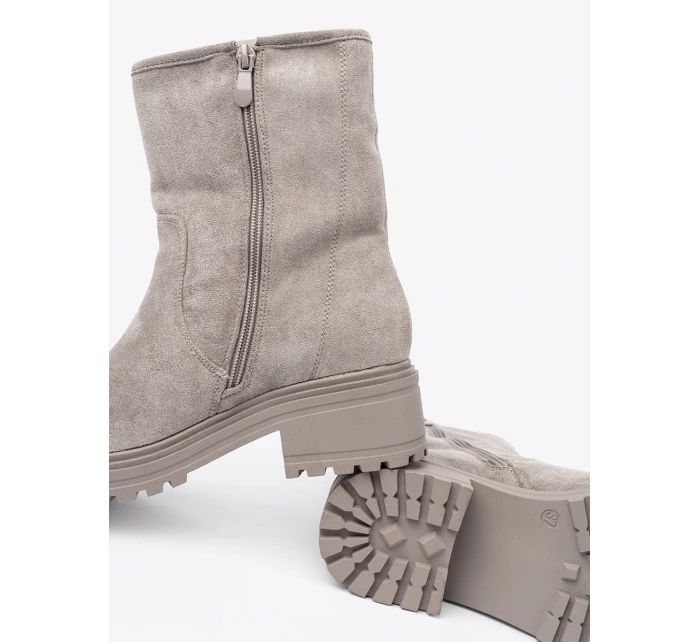 Exkluzívní kotníčkové boty šedo-stříbrné dámské platforma Exkluzívní kotníčkové boty šedo-stříbrné dámské platforma