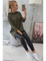 Halenka s model 21755694 potiskem khaki - K-Fashion Halenka s model 21755694 potiskem khaki - K-Fashion