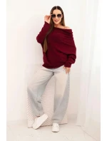 Dámský asymetrický svetr z viskózy model 21418456 - K-Fashion