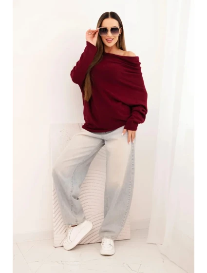 Dámský asymetrický svetr z viskózy model 22281561 - K-Fashion
