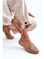 Dámské módní semišové mokasíny hnědé model 21625598 - Boto