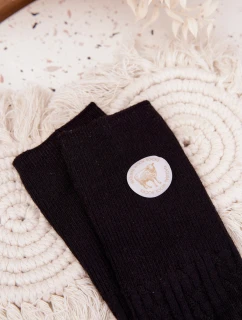 Dlouhé dámské ponožky s vlnou Černé