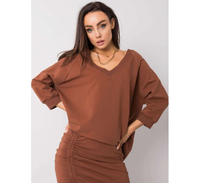 Dámská mikina RV BL model 20518897 tmavě hnědá - FPrice Dámská mikina RV BL model 20518897 tmavě hnědá - FPrice