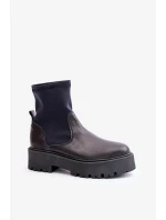 Zazoo 2947 Wsuwane Botki Damskie Ze Skóry Naturalnej Czarne Zazoo 2947 Wsuwane Botki Damskie Ze Skóry Naturalnej Czarne