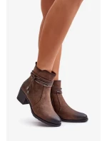 Dámské Kotníkové Boty Na Podpatku Zateplené Hnědé Lobina Dámské Kotníkové Boty Na Podpatku Zateplené Hnědé Lobina