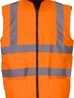 Yoko HV 008F Hi-Vis Oboustranná Fleecová Vesta 79.008F hi vis orange