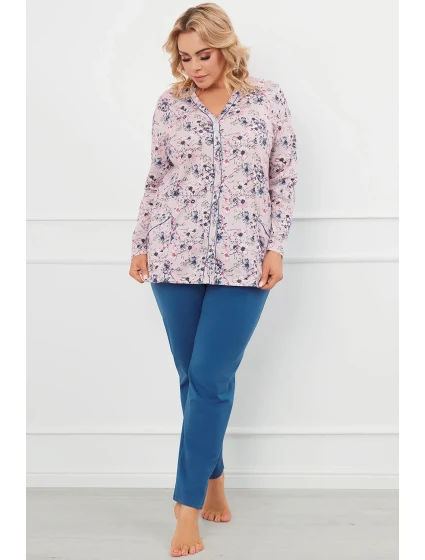 Italská móda Lacenta long r. long sp. color:print/jeans Italská móda Lacenta long r. long sp. color:print/jeans