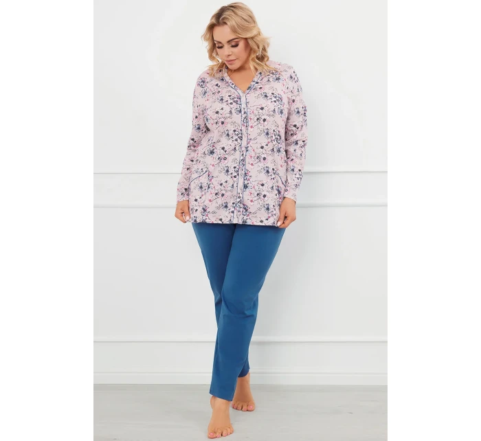 Italská móda Lacenta long r. long sp. color:print/jeans Italská móda Lacenta long r. long sp. color:print/jeans