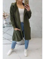 Kaki bunda s kapucí nadměrné velikosti Kaki bunda s kapucí nadměrné velikosti