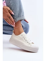 Dámské bílé látkové tenisky Staneva