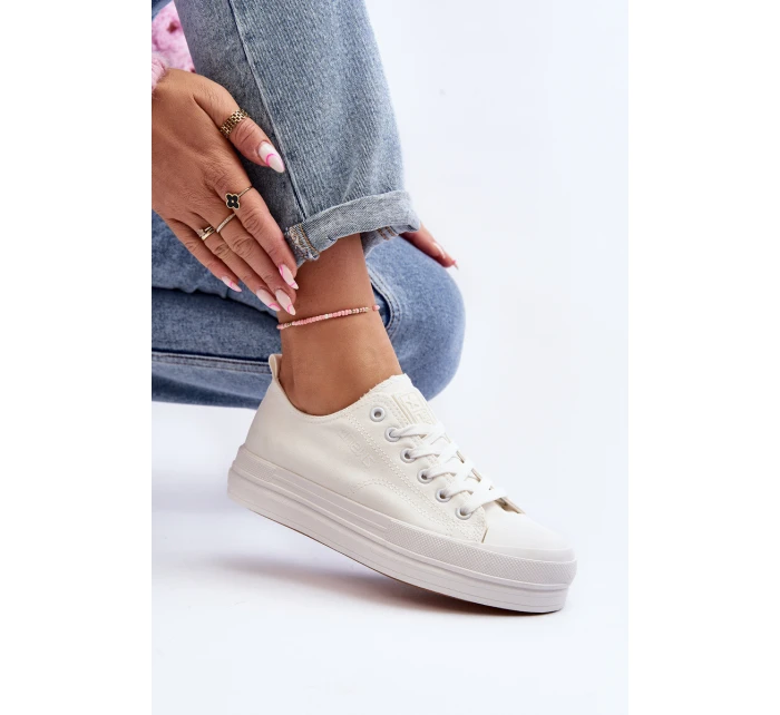 Dámské bílé látkové tenisky Staneva