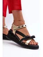 Dámské Sandály S Mašlí D&A model 21660371 Zlaté - S.Barski