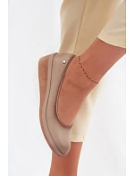 Kožené dámské polobotky na platformě Vinceza Béžové Kožené dámské polobotky na platformě Vinceza Béžové