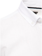 Bílá pánská košile Dstreet s krátkým rukávem KX0981