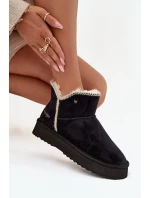 Dámské sněhule Wrangler na platformě – černé