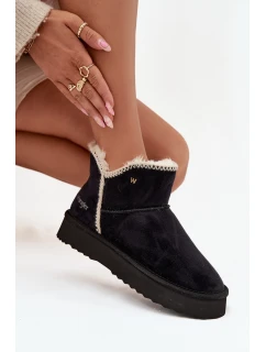 Dámské sněhule Wrangler na platformě – černé