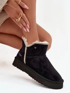 Dámské sněhule Wrangler na platformě – černé