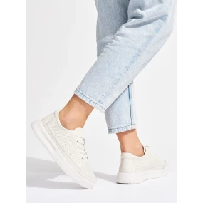 Výborné dámské bílé  tenisky platforma