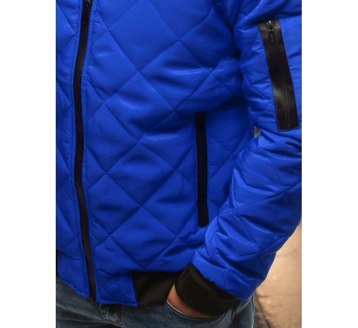 Pánská prošívaná bunda bomber modrá TX2214 Pánská prošívaná bunda bomber modrá TX2214