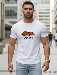 Tshirt męski z nadrukiem biały model 22161378 - FashionStreet