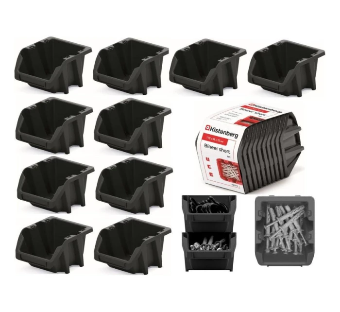 BINEER SHORT 10DÍLNÁ SADA DÍLENSKÝCH PODNOSŮ ČERNÁ KISTENBERG BINEER SHORT 10DÍLNÁ SADA DÍLENSKÝCH PODNOSŮ ČERNÁ KISTENBERG