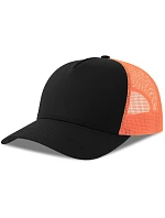 Rapper CottonS 5 panelová Trucker kšiltovka model 22450325 black/orange fluo - Atlantis Headwear Rapper CottonS 5 panelová Trucker kšiltovka model 22450325 black/orange fluo - Atlantis Headwear