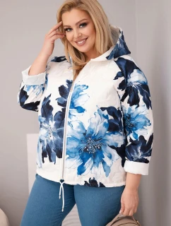 Dámská jarní bunda Plus Size s květinovým vzorem model 21959110 - K-Fashion