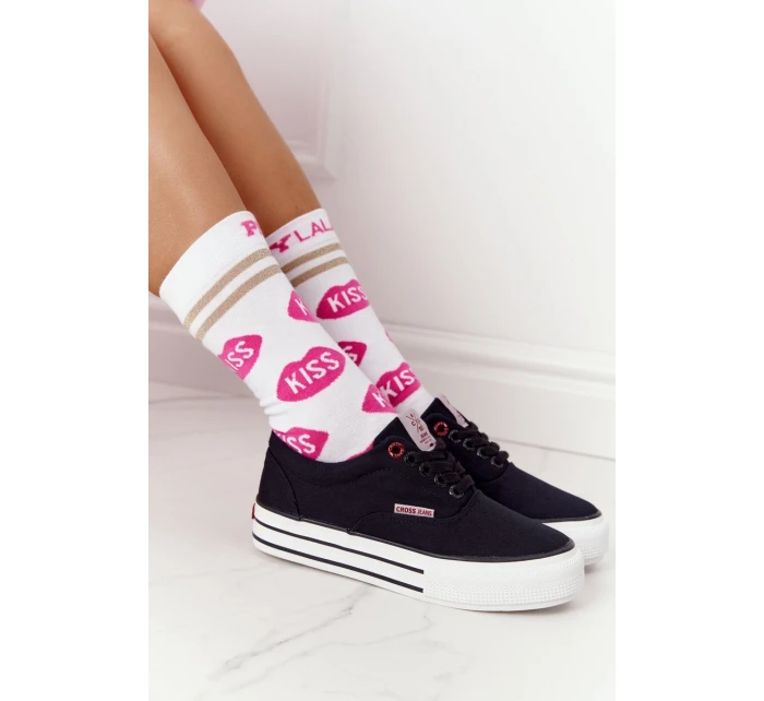 Dámské Tenisky Na Platformě CROSS JEANS FF2R4002C Černé