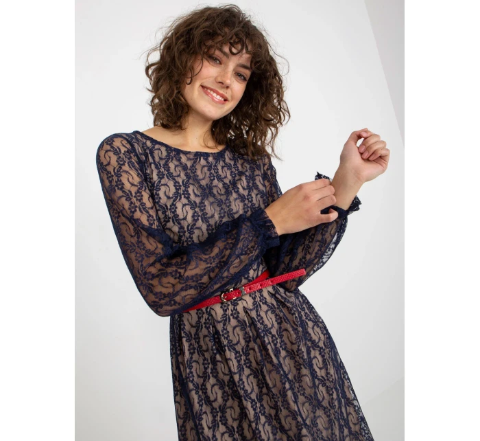 LK SK 507018 šaty.60P tmavě modrá LK SK 507018 šaty.60P tmavě modrá