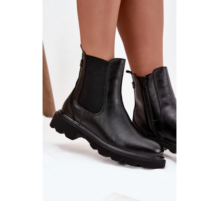 Dámské kotníkové boty – černé Rivelia, zateplené se zipem Dámské kotníkové boty – černé Rivelia, zateplené se zipem