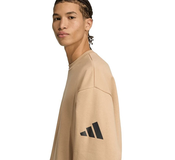 Pánská mikina Essentials Loose Fit 3 Logo béžová pánská model 21493238 - ADIDAS