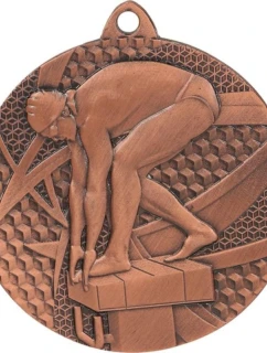 Bronzová medaile - plavání - ocelová medaile