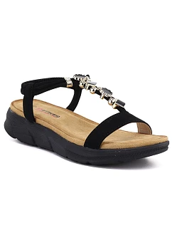 Černé dámské sandály Artiker na podpatku 58C0007