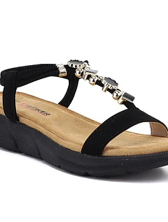 Černé dámské sandály Artiker na podpatku 58C0007