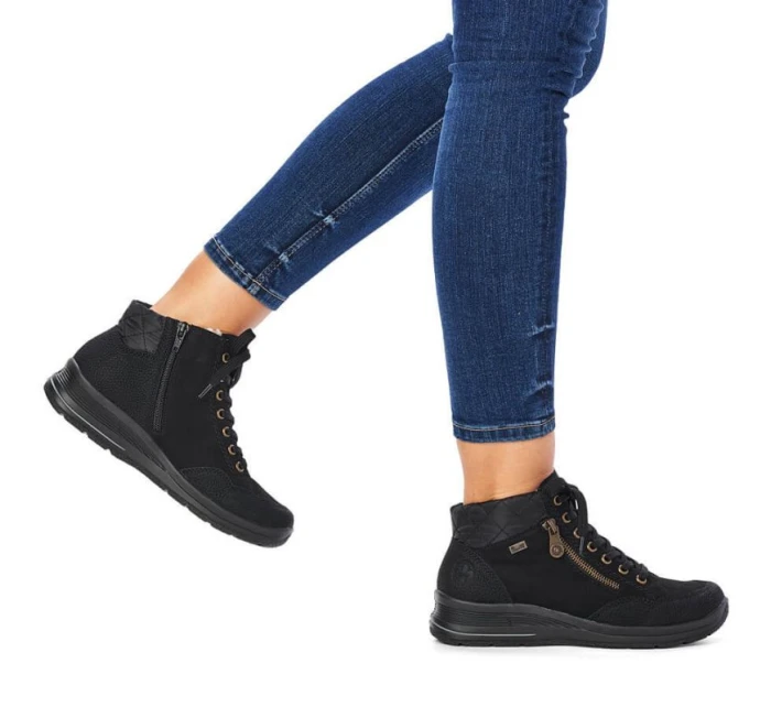 Nepromokavé kožené zateplené boty Rieker W RKR567 Nepromokavé kožené zateplené boty Rieker W RKR567