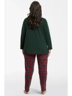 Italská móda Zorza long length sp. barva:zelená/potisk