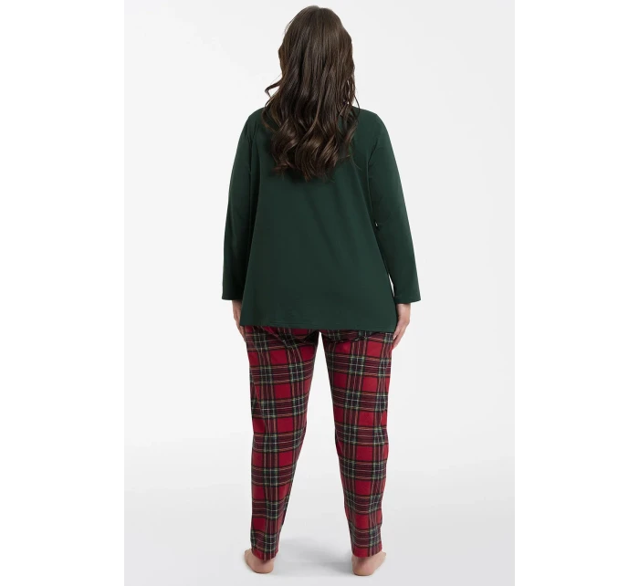 Italská móda Zorza long length sp. barva:zelená/potisk