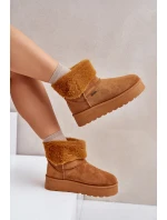 Sněhule na platformě s kožíškem Big Star model 21677558 Camel - Big Star Shoes